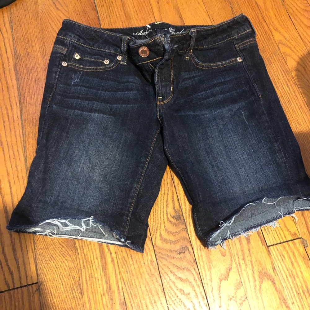 American Eagle Outfitters Dark Indigo Denim Jean Shorts